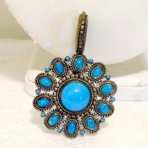 R. J Graziano Simulated Turquoise Pendant